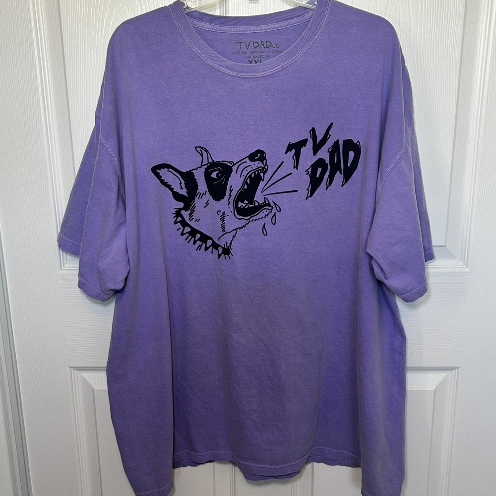 TVDAD.co Limited Apparel Purple Graphic Print‎ Dog T Shirt XXL